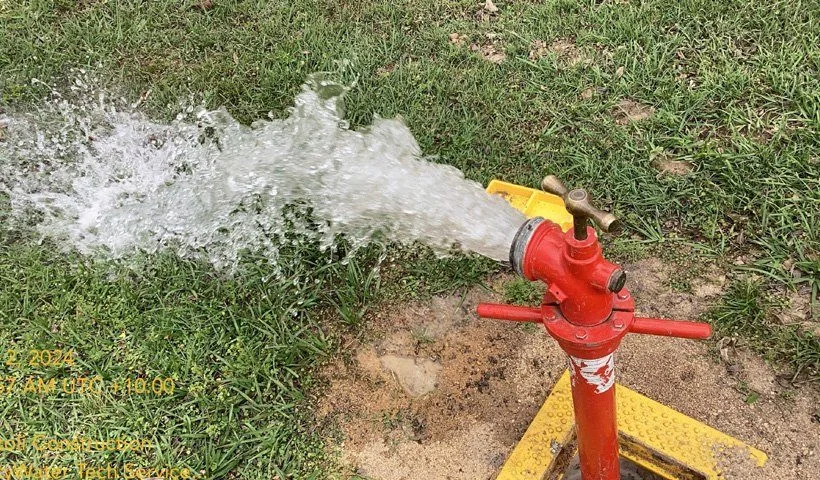 Hydrant marker posts installed during the replacement program